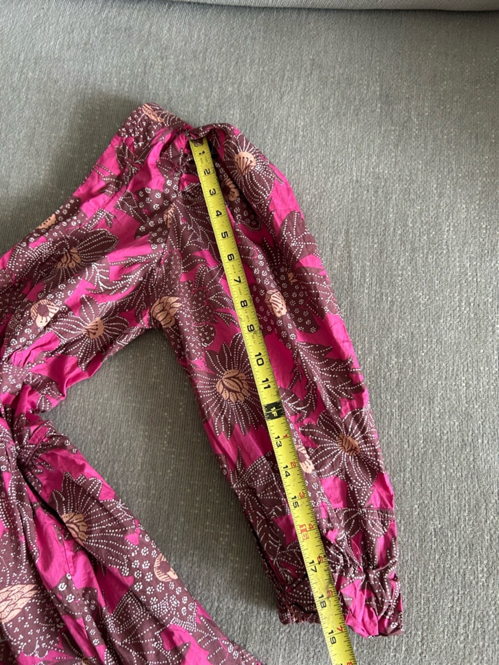 House Of Harlow Floral Boho Prairie Maxi Dress L Pink Brown summer - Picture 16 of 17